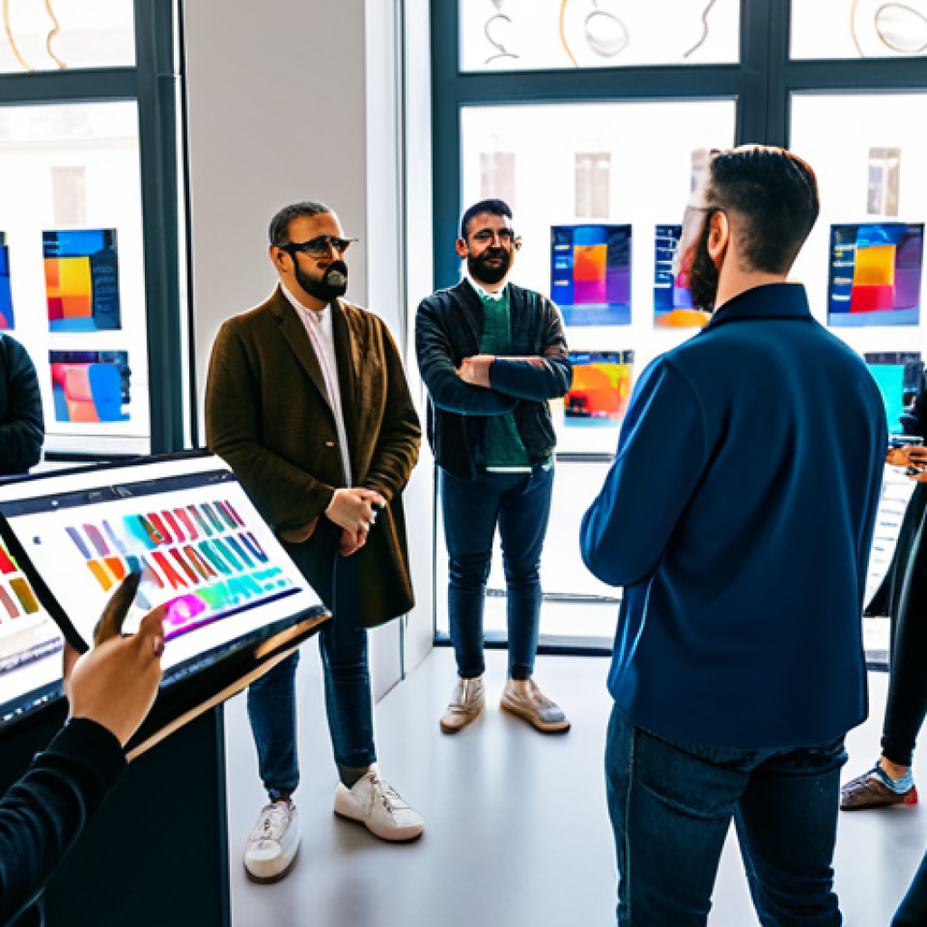 NFT Community Event**

"A diverse group of people, fully clothed in stylish but modest Italian fashion, gathered in a modern, brightly lit co-working space in Milan, Italy, discussing digital art and blockchain technology. Some are looking at tablets displaying NFT art. Background includes colorful posters and monitors showing crypto charts.  Safe for work, appropriate content, professional, family-friendly, perfect anatomy, correct proportions, natural pose, well-formed hands, proper finger count, natural body proportions, high quality."

**