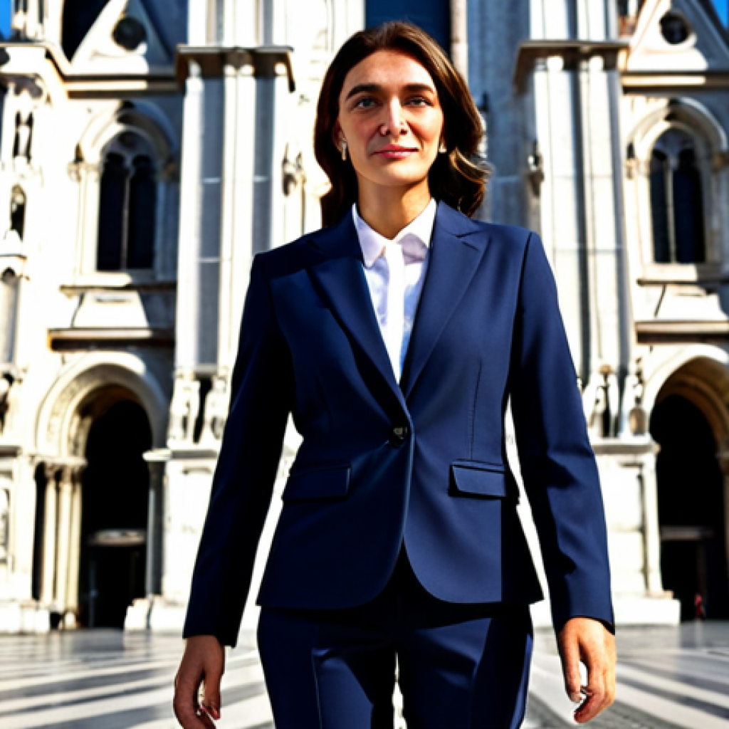 Professional Businesswoman in Milan**

"A professional businesswoman in a tailored Italian suit, standing in front of the Duomo in Milan, fully clothed, appropriate attire, safe for work, perfect anatomy, natural proportions, professional photography, high quality, modest clothing, family-friendly."

**